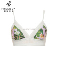 Charming Semi-Sheer Royal Floral schöne Spitze Halfter Racerback BH und Slip